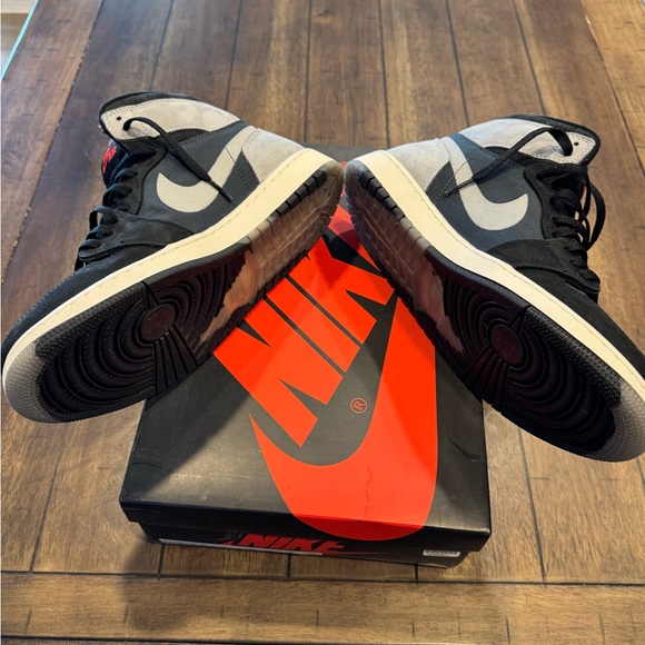 Nike Air High-Top Black and Orange Sneakers - Picture 3 of 3